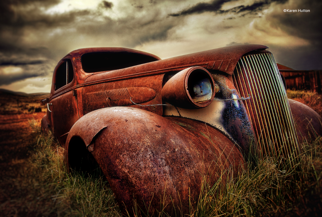 Abandoned vintage truck photographed with dramatic mood and atmosphere